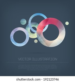 Vector Modern Circles Background With Colorful Trendy And Modern Polygonal Texture