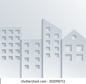 Vector modern city background. Real estate. Eps10