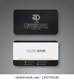 Vector modern clean business card template. Flat design