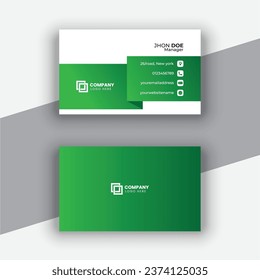 Plantilla de tarjeta profesional moderna y limpia para vectores. Diseño profesional de tarjetas de visita.