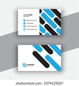 Vector modern and clean business card template. Professional business card design.
