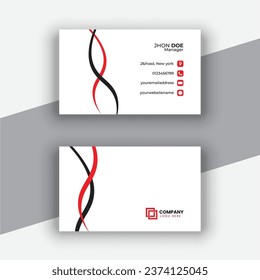 Vector modern and clean business card template. Professional business card design.