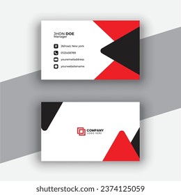 Vector modern and clean business card template. Professional business card design.
