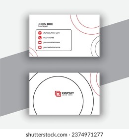 Plantilla de tarjeta profesional moderna y limpia para vectores. diseño profesional de tarjetas de visita.