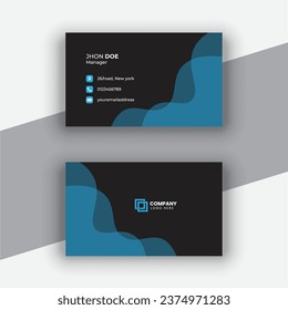 Vector modern and clean business card template. professional business card design.