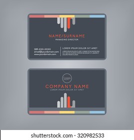Vector modern clean business card template. Flat design