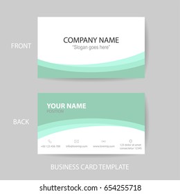 Vector modern and clean business card name card design template. Pastel color tone graphic illustration.