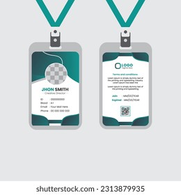 Vector modern and clean business id card template design