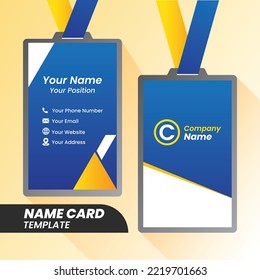Vector modern clean Name card template. Flat design