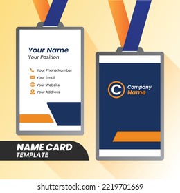 Vector modern clean Name card template. Flat design