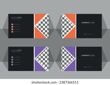 Vector modern and clean professional business card design,