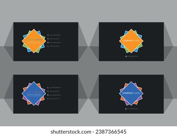 Diseño de tarjetas de visita profesional, modernas y limpias para vectores,