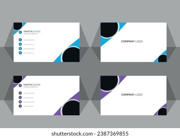 Vector modern and clean professional business card design,