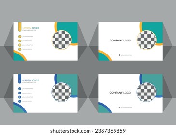Vector modern and clean professional business card design,