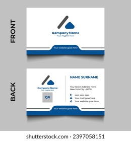 Plantilla de tarjeta profesional vectorial moderna y limpia