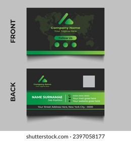 Vector modern and clean professional business card template