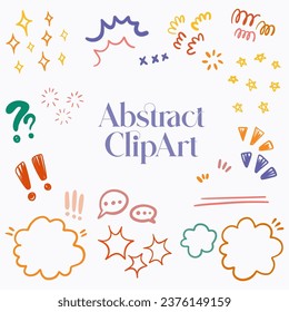 Vector Modern Clip Art Abstract Prints Shapes Graphics