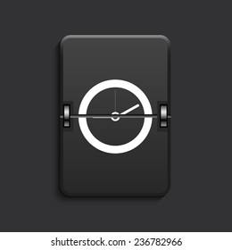 vector modern clock scoreboard black icon. Eps 10