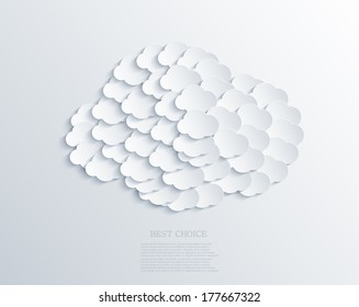 Vector modern cloud design background. Eps 10