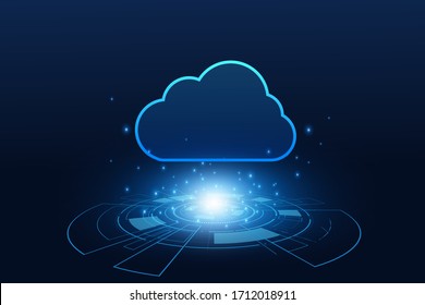 vector modern cloud technology futuristic 