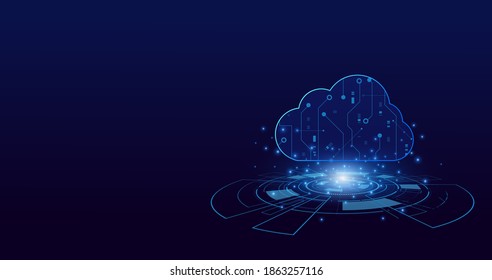 Vektormoderne Cloud-Technologie futuristisch 