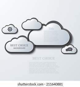 fondo infográfico vectorial de nubes modernas. Eps 10