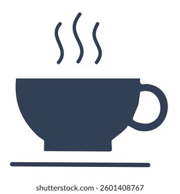 Vector Modern Coffee Cup Logo with Simple Flat Design and Negative Space for Café Branding