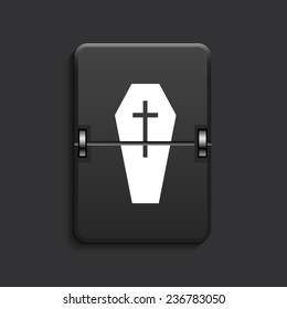 vector modern coffin scoreboard black icon. Eps 10