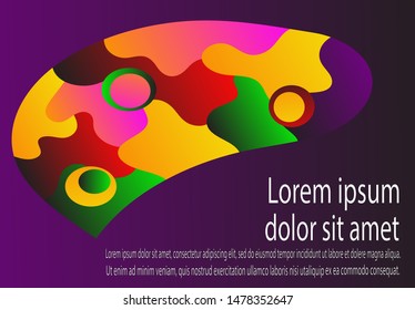 Vector of modern colorful abstract background template with simple style in eps 10.