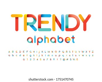 Vector of modern colorful alphabet design