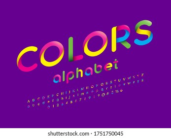 Vector of modern colorful alphabet design