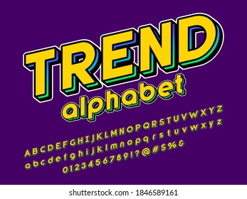 Vector of modern colorful alphabet design