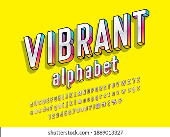 Vector of modern colorful alphabet design