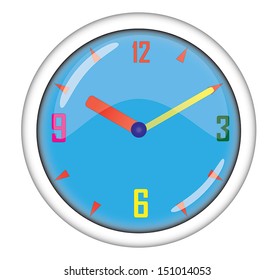 Vector modern colorful clock, EPS 10 easy edit
