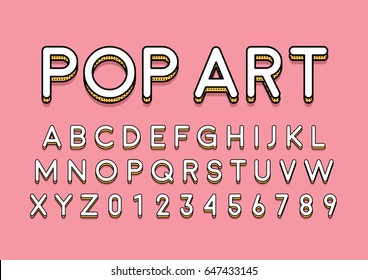 Vector of modern colorful font and alphabet