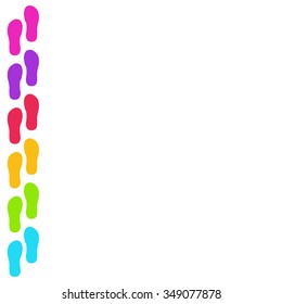 Vector modern colorful footprint background. Creative design