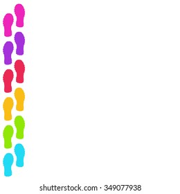 Vector modern colorful footprint background. Creative design