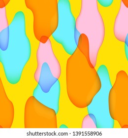 vector modern colorful freeform shape overlap seamless pattern