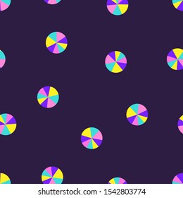 vector modern colorful geometric circles seamless pattern on dark violet