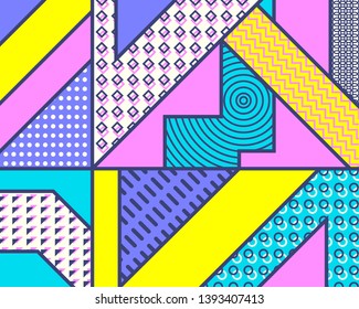 vector modern colorful geometric memphis style background