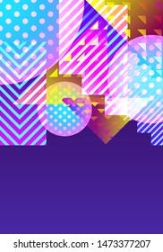 vector modern colorful geometric memphis overlap background for brochure banner and publication