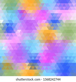 Vector modern  colorful geometry triangle pattern, color abstract geometric background, pillow multicolored print, retro texture, hipster fashion design