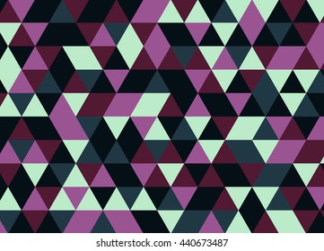 Vector modern colorful geometry triangle pattern, color abstract geometric background, pillow multicolored print, retro texture, hipster fashion design