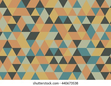 Vector modern colorful geometry triangle pattern, color abstract geometric background, pillow multicolored print, retro texture, hipster fashion design