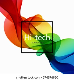 Vector modern colorful hi-tech abstract background. Eps10