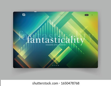 Vector modern colorful landing page