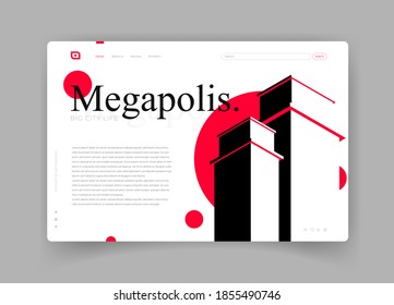 Vector modern colorful landing page