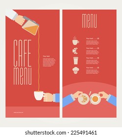 Vector modern colorful menu for the cafe