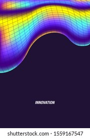 vector modern colorful polygon shape and network connection lines for brochure banner and publication