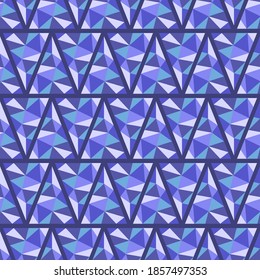 polion colorido vectorial moderno en la ilusión triangular patrón sin fisuras en violeta oscuro